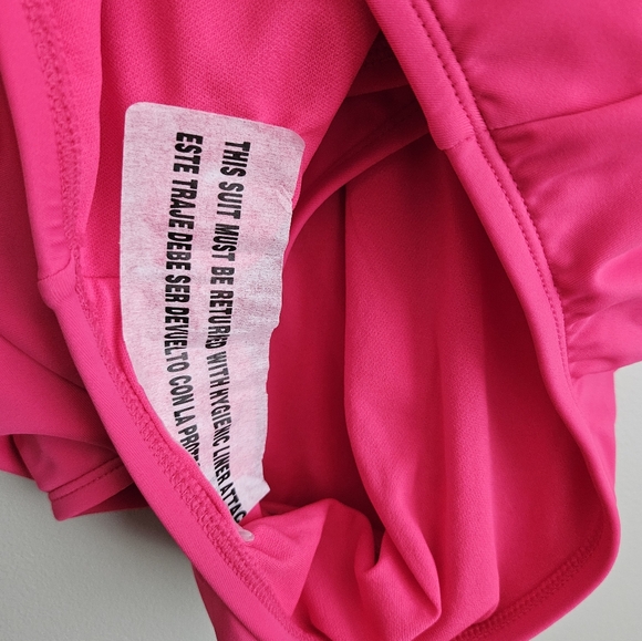 NWT Shade & Shore x Target Swimsuit Plunged Neckline‎ Tie Back Pink size Large - Picture 7 of 7